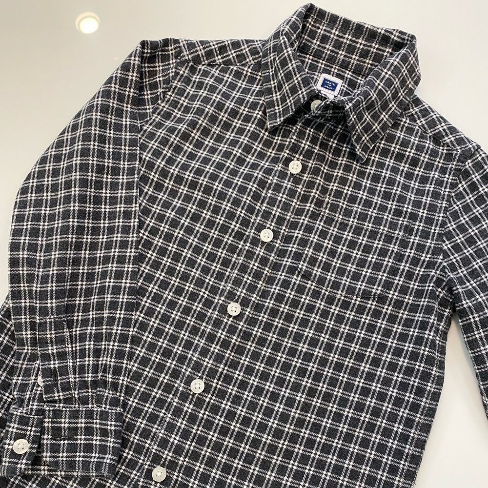 Boys Janie & Jack Plaid Brushed Twill Shirt, Size 4